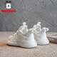 
Babudou children's shoes children's white shoes 2025 spring new mesh breathable girls casual shoes old soft sole boys sports shoes Pearl white 13547 (double net) 34 inner length 22.0cm