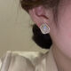 Yizhuchun earrings for women 2024 new trendy niche design high-end light luxury temperament earrings French retro earrings earrings