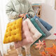 Rongtao plush thickened chair cushion winter student seat cushion office sedentary stool dining chair butt cushion lamb velvet-beige