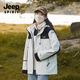 JEEP SPIRIT Jeep Jacket Down Jacket Three-in-one Men's and Women's Jacket Men's Group Purchase Couple's Jacket Clothes Men's Mountaineering Wear Ivory White-Fleece Liner Three-in-One Men's and Women's Same Style Jacket S (Recommended 120-135 Jin Jin equals 0.5 kg)