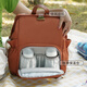 NIC. Wire-resistant multifunctional pregnant women backpack mommy bag, reasonable partition, easy to pack bottles and diaper wipes, first choice for new mothers, milk white