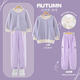 
Yoyo one (Yoyo one) girls suit spring suit new children's fashionable sweatshirt girls casual children's clothing sports spring and autumn 10 years old 4882 white + 16187 purple (spring and autumn style) 150cm