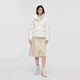 Bosideng (BOSIDENG) down jacket goose down women's lapel new national standard 90 velvet shopping mall fashion versatile same style slim jacket store manager recommended milk white diamond pattern jacquard 8958 XL 175/96A weight about 140-160Jin Jin equals 0.5 kg