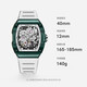 Bugatti (Bonest Gatti) Watch Deutsch vollautomatisch hohl mechanische Uhr Waterfeste und leuchtende Männer Uhren -Geburtstagsgeschenk für Freund BG9905 Erneuerung Grün grün
