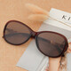 Jingle natural A-grade crystal stone glasses for women, mom sunglasses, middle-aged and elderly personalized sunglasses, sun protection eye protection sunglasses [model style - middle frame] 825-C4 brown