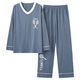 Pajamas de coton pour femmes au printemps et en automne Nouveau style Style Strip rond Pullor à manches longues Le costume de maison peut être porté à l'extérieur de MXL-ZWF9922 Code L - Recommandé 90-110Jin [Jin est égal à 0,5 kg]