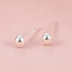 Haiyiduo Silver Doudou S999 Earrings Simple Ear-Earing Hole Silver Earrings Basic Ear-Enhancing Mini Sleeping No Need to Remove Ear Sticks S999 Silver Earrings Randomly Set of Three Pairs