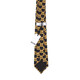 MOSCHINO men's silk yellow double question mark pattern tie 55062 M55558 001 black