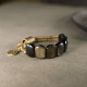 
MOLC Obsidian Bracelet for Men and Women Cat Eye Double Layer Bracelet Retro Trendy Birthday 520 Valentine's Day Gift for Boyfriend S1429 Obsidian Bracelet [SF Express Direct Mail]