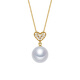 Ruan Shi 18k gold freshwater white pearl pendant endless love freshwater pearl necklace clavicle chain versatile gift for girlfriend jewelry white pearl / about 10-11mm