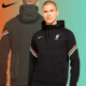 Nike (Nike) Tianlang Football Nike 21/22 Liverpool Football Half Zipper Casta Capualy manga larga DA9766-010 Negro M