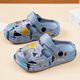 鸿星童尓克男童拖鞋夏款室内防滑2025新款儿童两穿洞洞鞋男孩沙滩鞋夏天 A5802蓝色 单层 32 码