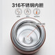 Joyoung stewing pot stainless steel stewed porridge insulation lunch box portable office workers insulation barrel B80-B1XL (BROWN)