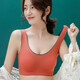 Summer Ice Silk Beautiful Back Bra All-in-One Vest Women's Sports Bra Women's Thin Large Breast Revealing Small Breast Push Up Tube Bra PureUP Skin Color-Vest Type Anti-Slip XL Suitable for 125-135Jin Jin is equal to 0.5 kg