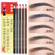 Hensi 1818 Pull-Thread Eyebrow Pencil Tear-off Paper Waterproof and Sweat-proof Eyebrow Makeup Artist Female Tear-Off Can Cut Duckbill Shape Beginner Ordinary Style Black *5 Count