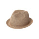 KT Retro Top Hat Men d'âge moyen Paille tissée Sunable Sun Protection Casual Short Brim Paille bouclée British Jazz Hat Girl Trend Khaki L (58-60 cm)