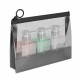 40,000 kilómetros de viaje Bottling Set Presión Ducha Gel Champú Desintisador de la mano Pequeña botella vacía SW7371 Set de tres piezas oscuro