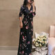 Zhidoudou Xi und Xi einteilige Kleidungsrock koreanische Version Slim and Gentle Style Beach Urlaub 3034 Schwarz 2xl