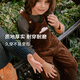 Nest designsPR Xiaoyunduo children's clothing children's corduroy overalls for boys and girls autumn and winter thickened pants soft cocoa brown 90 cm