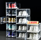 Fantasy thickened shoe box storage box transparent drawer-type shoe plastic shoe box shoe cabinet shoe storage box acrylic shoe box 31 points 5x21 points 5x13 points 5cm small size - white - 5 pieces