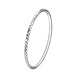 Heye Jewelry Sparkling Pt950 Diamond Pattern Platinum Round Bracelet Platinum Bracelet Solid Women's Line Bracelet 7.35g No. 55 Width 2.5mm Solid Round