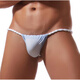 
Wenshiou Sexy Thong Men's Sexy Underwear Mini Thin Strap Thong Ice Silk Butt Lifting Teeth C-shaped One-piece Thin Ice Silk Black M European Size (1.9-2.2 feet)