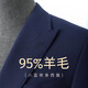 VICUTU men's trend small blue suit wool spring and summer easy care formal wedding dress jacket suit 170B or trousers 78 blue suit
