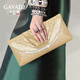 Kavati Gavadi Bolsa de oro de San Valentín Chino Temperamento para mujeres 2024 Nuevo diamante de cuero grande Bolsos de mano Sociale Temperamento de bolso