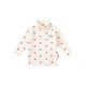 DAVE&BELLA (DAVE&BELLA) Western style children's t-shirt girls baby long-sleeved tops toddler spring clothing medium and large children's bottoming shirt toddler pullover off-white 130 cm (recommended height 120-130cm)