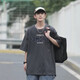 POUM Camiseta de manga corta para hombres en verano delgada de algodón de algodón redonda de cuello redonda de una marca moderna camiseta de media manga para hombres bcymg-dt679 negros l