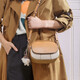 
Miss Miao Luxury High-end Brand Ladies Small Bags Gifts for Girls New versatile One-shoulder Crossbody Bag Commuter Small Round Bag Brown + Hanging Ornament (Korean version of literary and casual versatile)