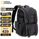 National Geographic National Geographic men and women 15.6-inch note shoulder bag computer bag cool handsome school bag large-capacity waterproof backpack black