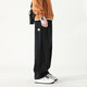 Dingfengbaoluo casual trousers cotton loose straight pants spring and summer wide-leg work pants men's HM9901 black L