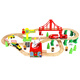 Guosen Wooden Train Children's Track Car Toys Boys Assembly High-speed Railway Toys with Track Train Farm Machine Room Electric Model + Color Box Official Standard