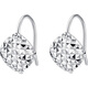 Aido Diamond PT950 platinum earrings for women, platinum shiny laser car flower ear hooks, fashionable and versatile earrings, small version, weighing 1.6-1.8 grams