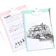 Comix A4 multi-function writing board clip with scale Portable grid line drawing pad A724 grid line style-horizontal-blue A725