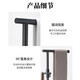 
TURS German Floor Towel Rack 304 Stainless Steel No Punch Bathroom Rotary Moving Three-Pole Standing Bathtub Companion Matte Black [1345MM Height]