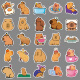 100 Bilder von Kapibala niedliche Handaufkleber Buddhist Capybar Mini kleines Muster Diy Phone Hülle Schaffer Water Cup Tablette Aufkleber handgefertigt selbst klebendes wasserdichte Dekoration 100 Bilder von Capybara-701+1047xh 4-5cm