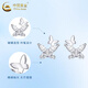 China Gold (CHINA GOLD) Butterfly Earrings PT950 Platinum New Earrings Women's Light Luxury Valentine's Day Birthday Gift for Girlfriend and Wife Platinum Fantasy Butterfly Earrings About 1.1g Zhongjin Gift Box