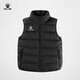 KELME children's sports cotton vest for boys and girls in autumn and winter new thickened and warm football youth training vest jacket black 150