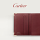 Cartier Must Series Credit Card Business Card Holder Calfskin Double C Logo Card Holder Black, Stainless Steel Decoration