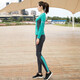 Sporn Yoga Wear Women's Suit Autumn and Winter New Long-Sleeved Pilates Training Wear Tight Slim Sports Suit Loose Large Size Quick-Drying Running Fitness Wear Three-piece Set Mint Green Top + Leg Pants L (100-120 Jin Jin equals 0.5 kg)