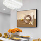 Villa electric meter box hydraulic decorative painting modern simple horizontal version restaurant weak current box hanging painting abstract art living room mural abstract art 12596-2 mirror crystal porcelain 100*80 cover size 84*73 black