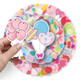 50 autocollants de bouquet de ballon romantique, caricaturé doodle créatif motif simple, valise petit mochi ordinateur portable de téléphone portable de téléphone mobile décoration autocollants, déchirure étanche des autocollants sans marque, 50 bouquet de ballon-684 5,5-8,5 cm