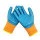 Jishu Winter Baumwollfaden verdickte kalte und warme Handschuhe Arbeitschutzbeschwerde-resistenter König Anti-Rutsch-Wasserdichte Baustelle Arbeit Arbeit Gummi Latex Klebeband Gummi-Schutzbeschichtung Semi-Hanger A698 Warm geprägt [10 Double Pack]