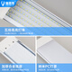 CANMEIJIA LED tube strip light, super bright fluorescent lamp, full set of integrated three-proof purification lamp, ceiling energy-saving strip light