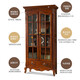 
Jianglaiyi European-style solid wood double-door bookcase American retro bookcase floor-standing bookcase study bookcase display cabinet combination storage cabinet 1.05m bookcase/1050*38*200cm