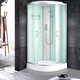 Integrated shower room integrated shower room arc fan-shaped wet and dry separation enclosed bath room glass partition household integrated shower room with toilet integrated shower room integrated bathroom with toilet wash basin without roof J-D1 without roof with top spray 0.9*0.9*2.17 without steam