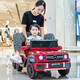 Ant Road Big G Children's Electric Car Vierräder mit vier Rädern Doppelpersonen-Fernbedienung Spielzeugauto, Erwachsene und Kinderspielzeugauto fahren, oberhalb schwarz: Sechsradantrieb + großer Batterie + Weichrad + Ledersitz