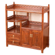 Zhaizangju Gabinete para té Gabinete para té Gabinete de almacenamiento de madera maciza Estante de almacenamiento para sala de estar Sofá Gabinete lateral Aparador pequeño Gabinete para vino Mesa de té Gabinete auxiliar C Color rosa claro (80 * 35 * 88) No requiere instalación